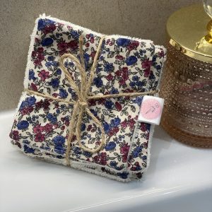 6 Lingettes lavables ( 4 coloris )