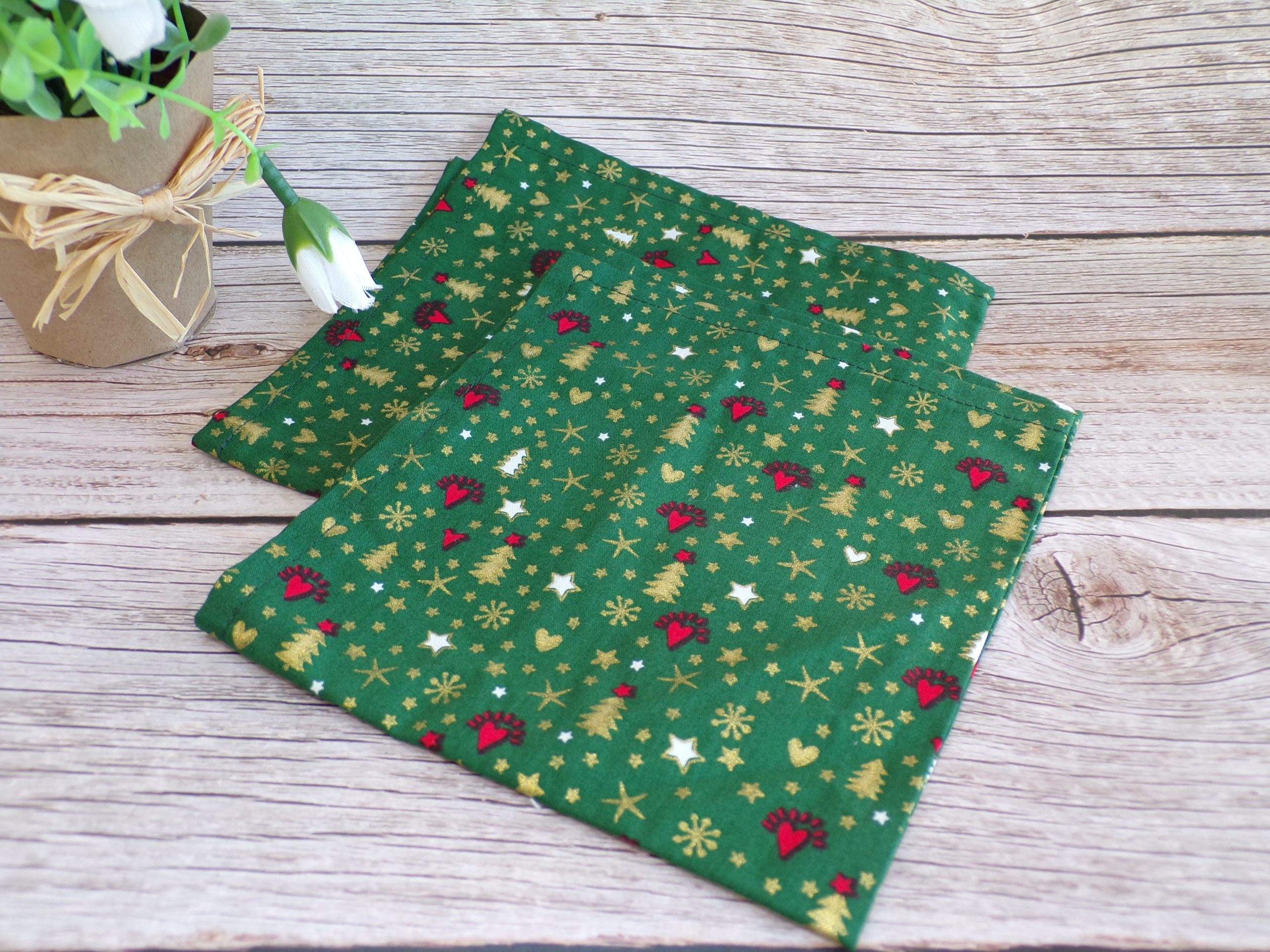 Les 2 serviettes de table ( 3 coloris ) – Image 5