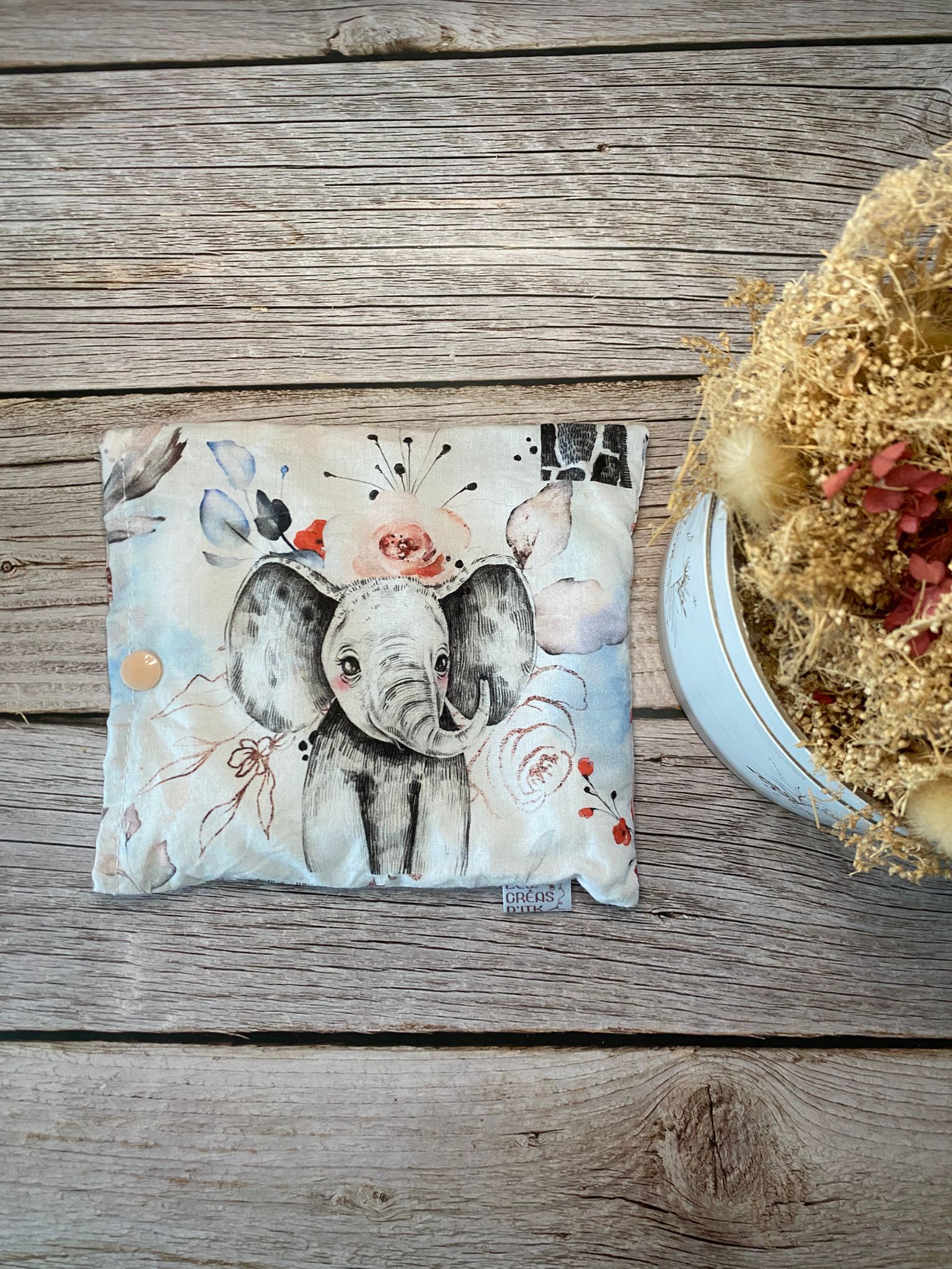 Bouillotte sèche avec pochette ( 5 coloris )